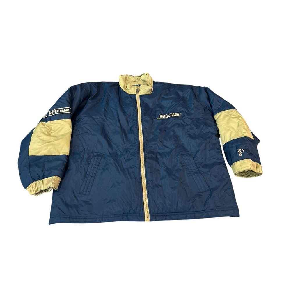 Vintage Pro Player Notre Dame‎ Fighting Irish Puffer Coat Jacket Size XXL
